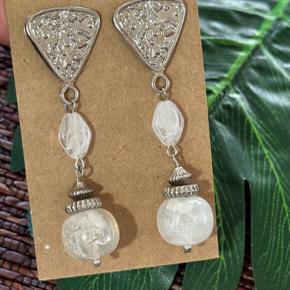 BOGO FREE DANGLE METAL BEADED EARRINGS - Picture 1 of 5